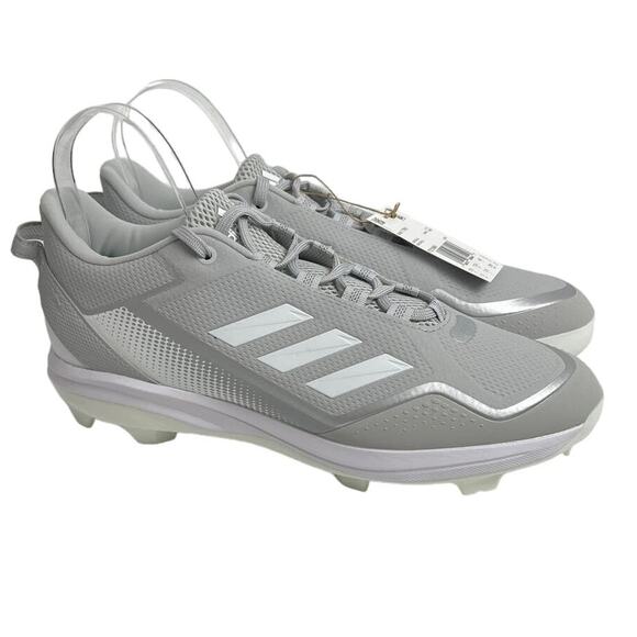 Adidas Men\'s Icon 7 TPU Baseball Cleats Silver Gray White Size 13 Mens New main image 6